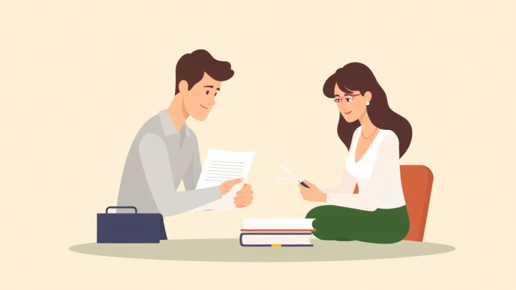 Illustration showing key concepts related to ai-powered divorce document preparation: how it works