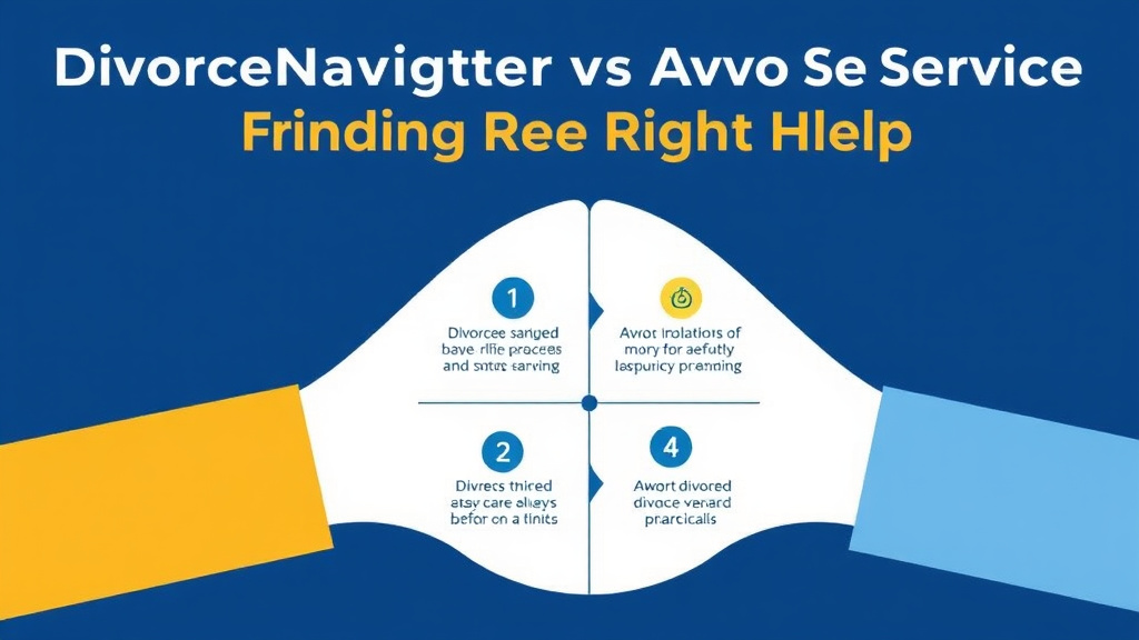 Visual guide for practical steps in divorcenavigator vs. avvo divorce services: finding the right help
