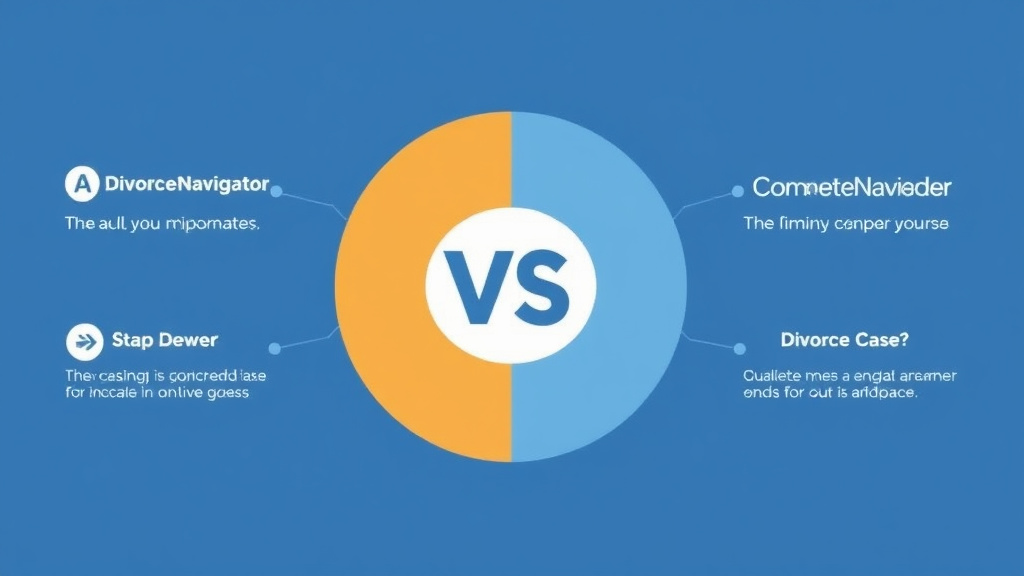 Visual guide for practical steps in divorcenavigator vs completecase: which service wins
