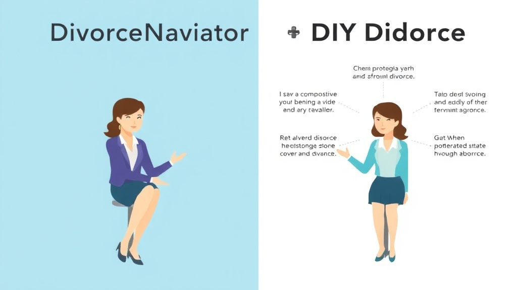 Visual guide for practical steps in divorcenavigator vs diy divorce: why professional prep matters