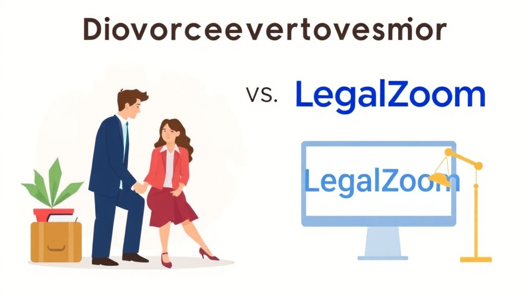 Illustration showing key concepts related to divorcenavigator vs legalzoom divorce: detailed comparison