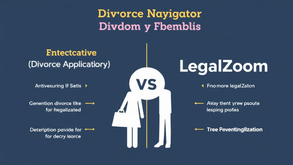 Visual guide for practical steps in divorcenavigator vs legalzoom divorce: detailed comparison