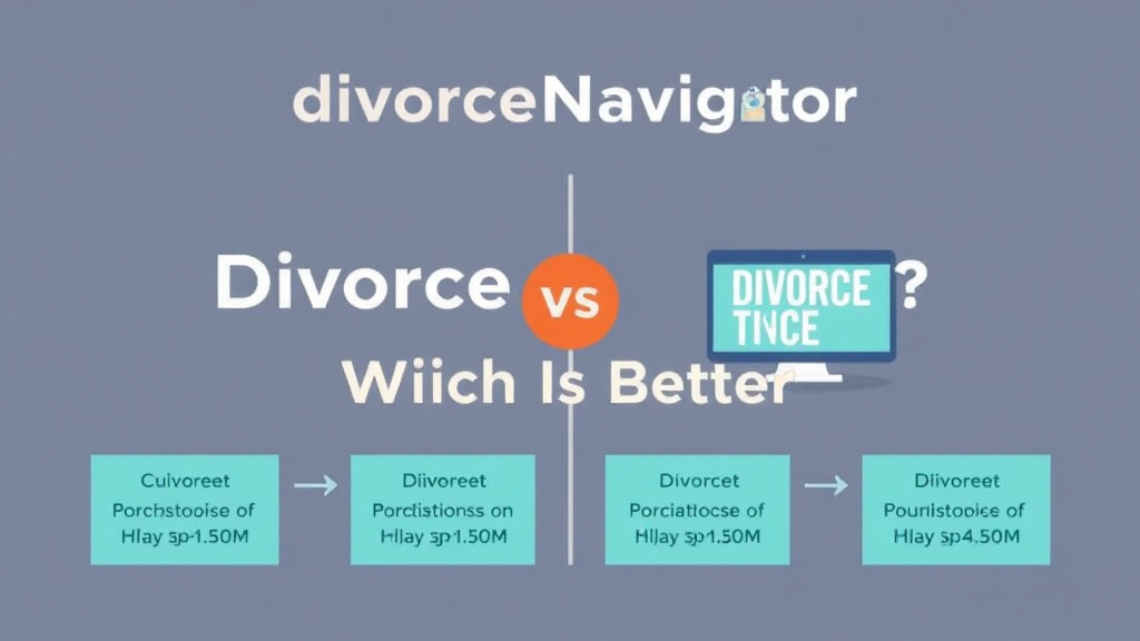 Visual guide for practical steps in divorcenavigator vs onlinedivorce.com: which is better