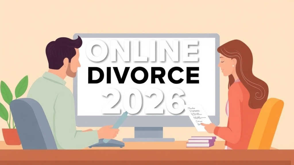 Illustration showing key concepts related to online divorce services ranked: our top picks for 2026