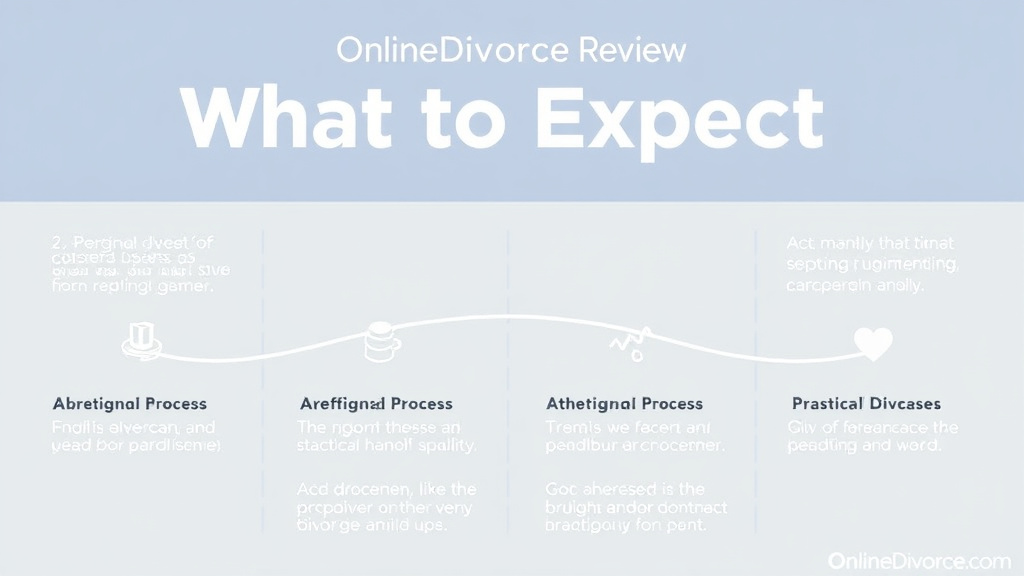 Visual guide for practical steps in onlinedivorce.com review: what to expect