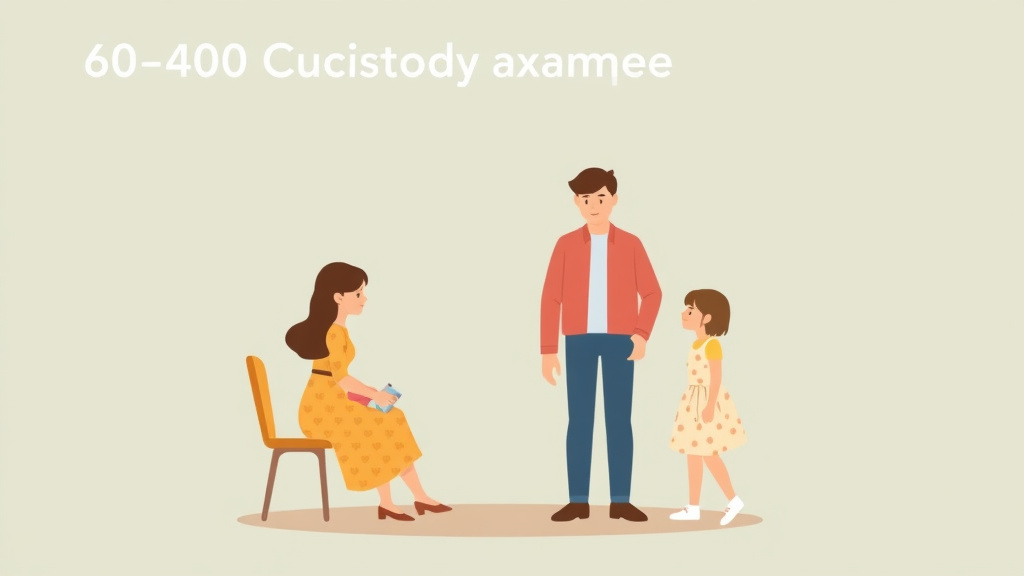 Illustration showing key concepts related to 60/40 custody schedule: options and examples