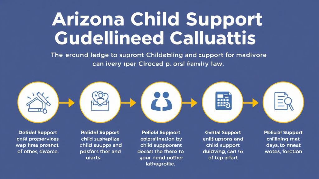 Visual guide for practical steps in arizona child support guidelines and calculator