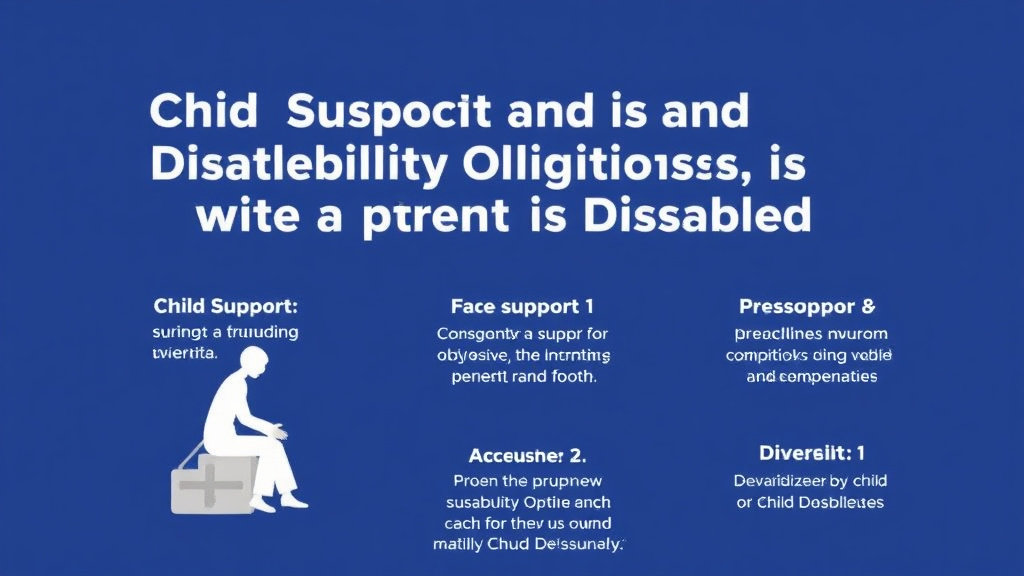 Visual guide for practical steps in child support and disability: obligations when a parent is disabled