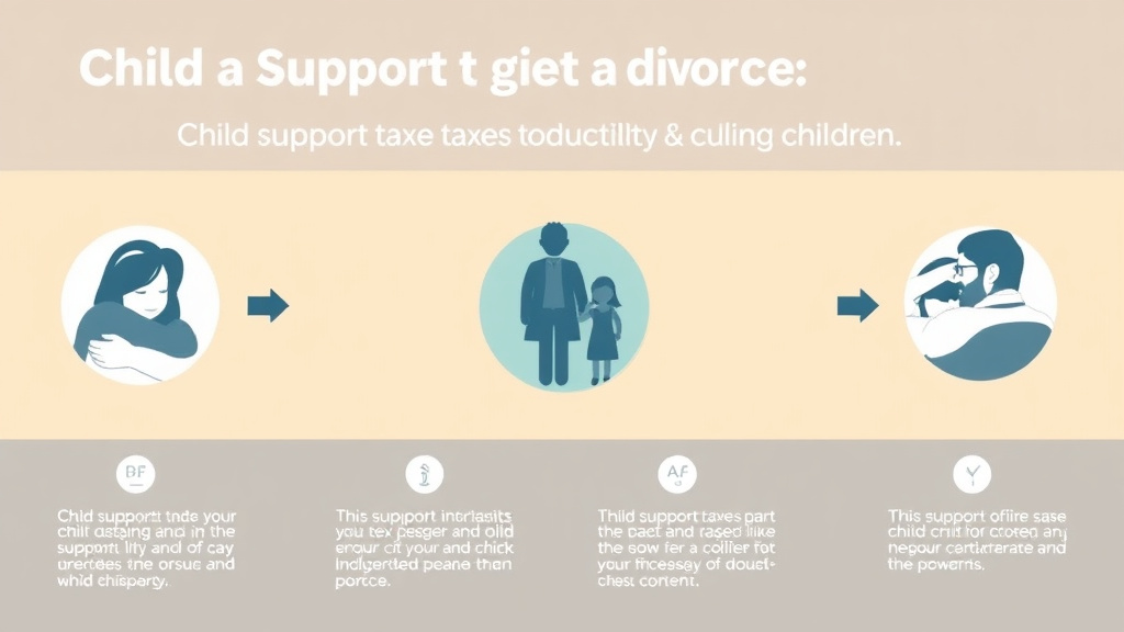 Visual guide for practical steps in child support and taxes: deductibility and claiming children