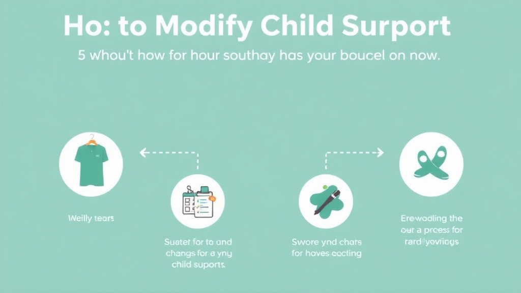 Visual guide for practical steps in how to modify child support: when and how to request changes