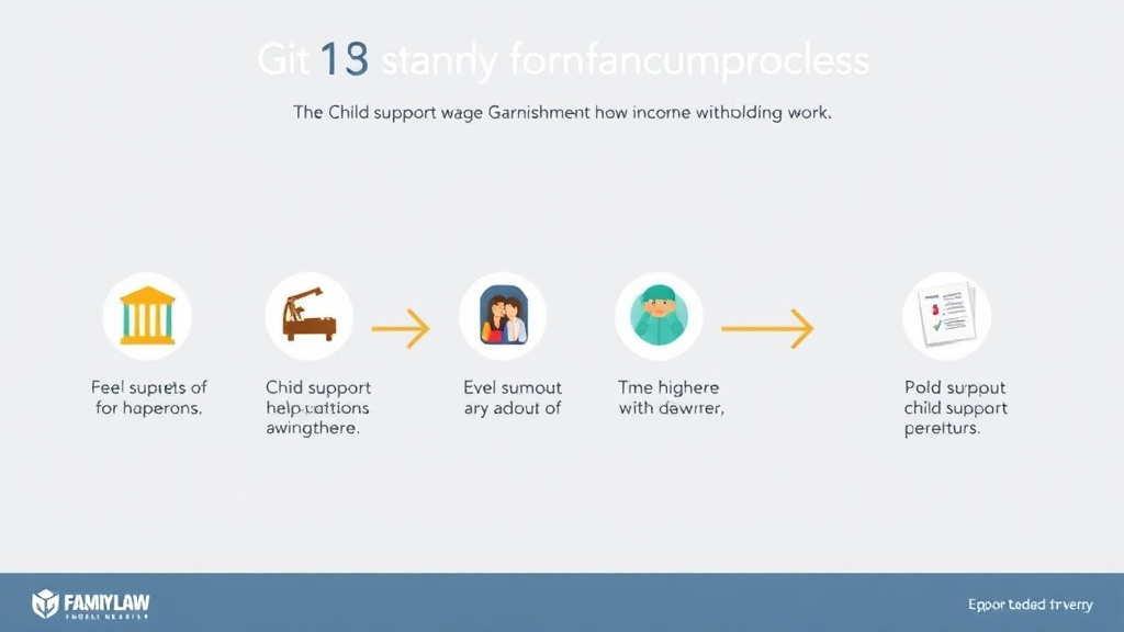 Visual guide for practical steps in child support wage garnishment: how income withholding works