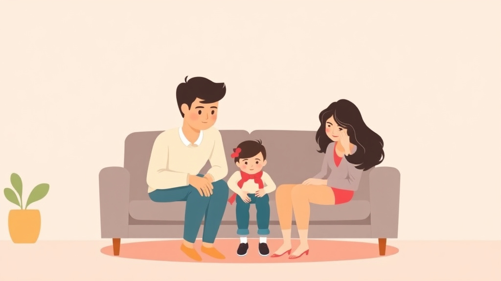 Illustration showing key concepts related to co-parenting after high-conflict divorce