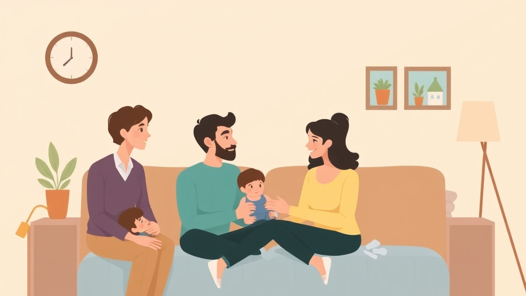Illustration showing key concepts related to co-parenting when you have different house rules
