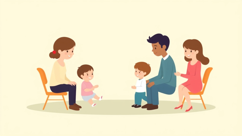 Illustration showing key concepts related to custody agreements for infants and toddlers: age-appropriate schedules