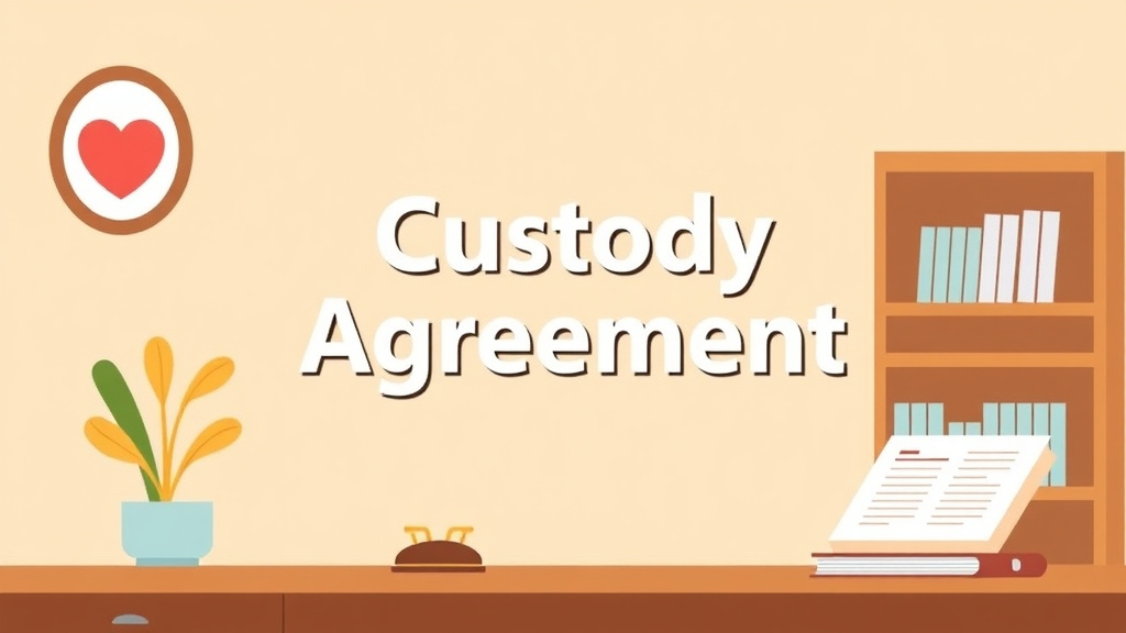 Illustration showing key concepts related to custody agreement template: essential provisions