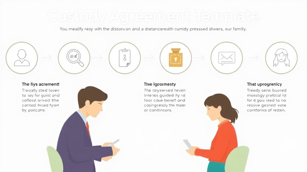 Visual guide for practical steps in custody agreement template: essential provisions