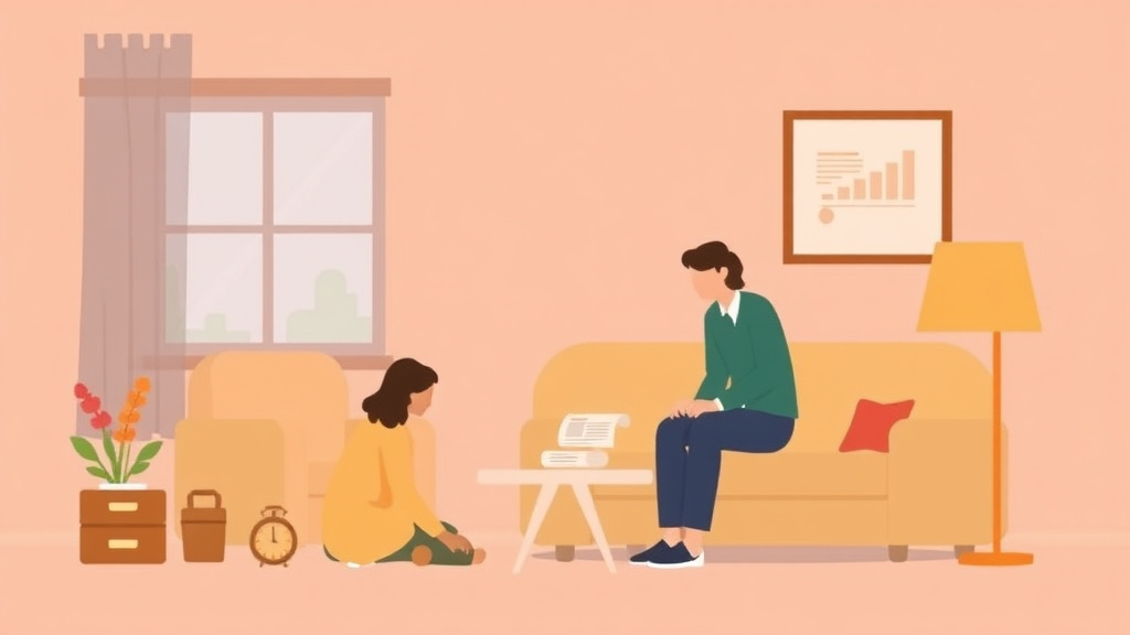 Illustration showing key concepts related to military custody arrangements: deployment, pcs, and parenting plans