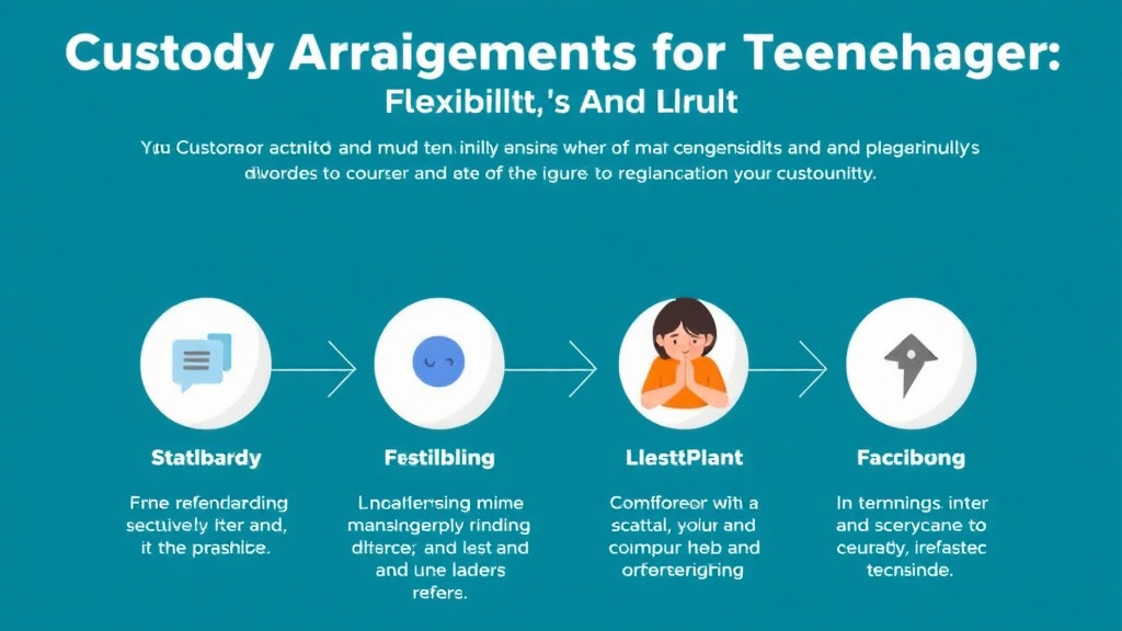 Visual guide for practical steps in custody arrangements for teenagers: flexibility and input