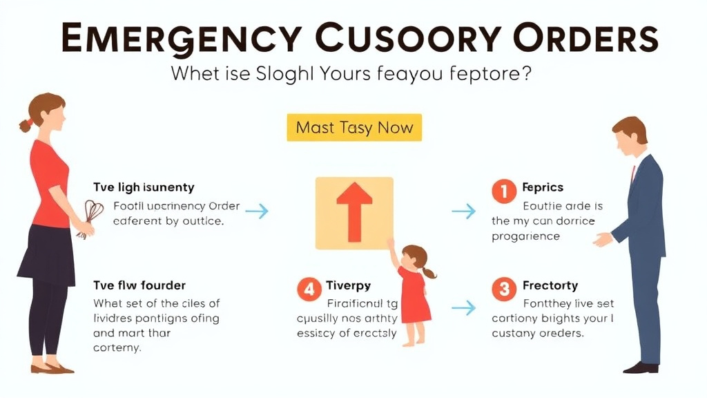 Illustration showing key concepts related to emergency custody orders: when and how to get one