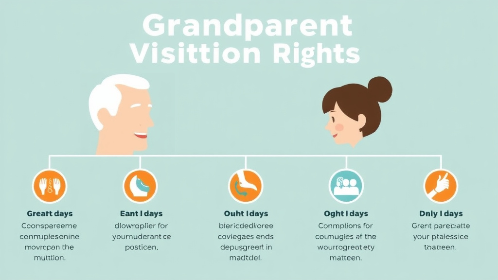 Visual guide for practical steps in grandparent visitation rights by state