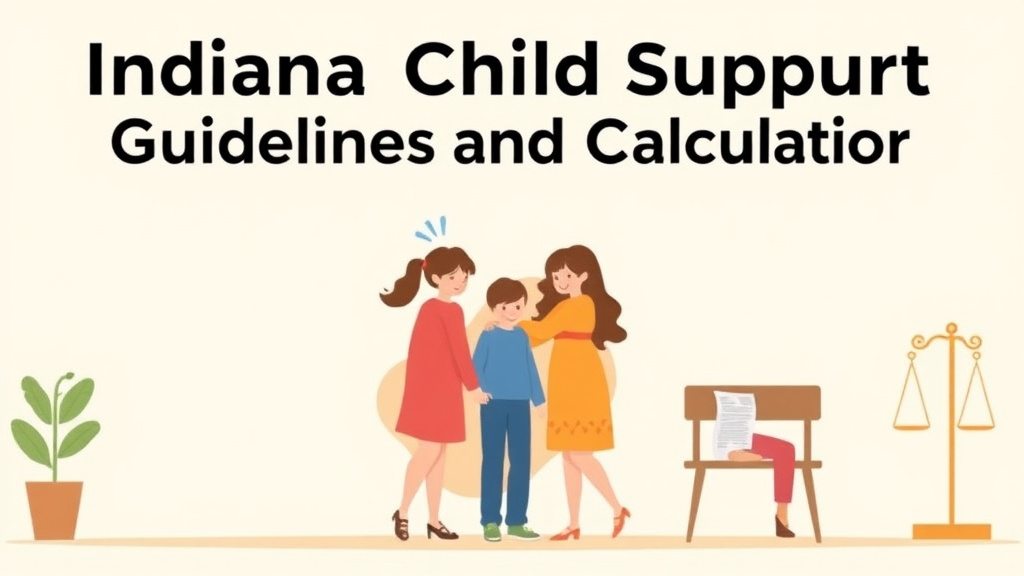 Illustration showing key concepts related to indiana child support guidelines and calculator