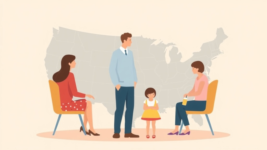 Illustration showing key concepts related to interstate custody disputes: uccjea and jurisdiction