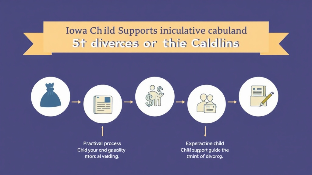 Visual guide for practical steps in iowa child support guidelines and calculator