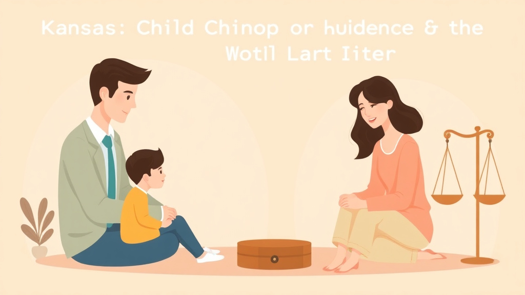 Illustration showing key concepts related to kansas child support guidelines and calculator