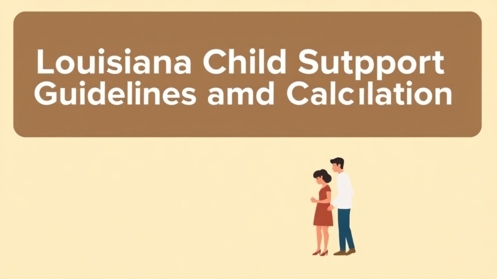 Illustration showing key concepts related to louisiana child support guidelines and calculator