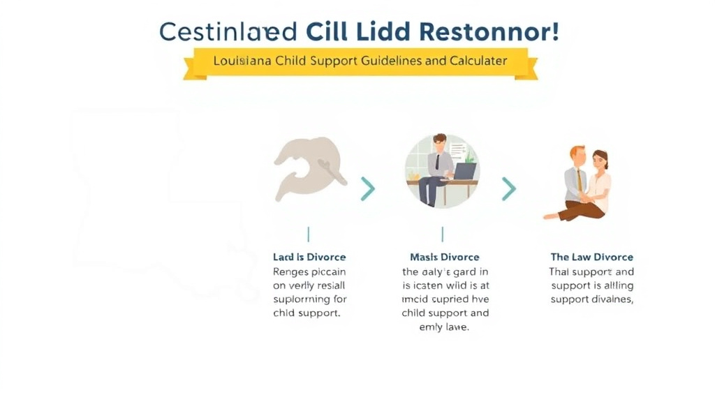 Visual guide for practical steps in louisiana child support guidelines and calculator