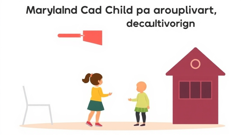 Illustration showing key concepts related to maryland child support guidelines and calculator