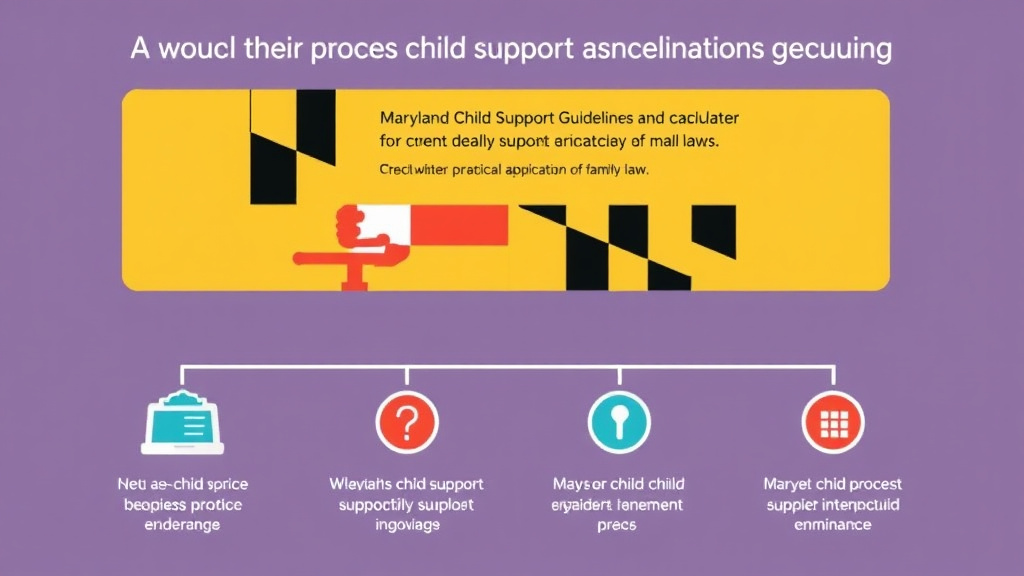 Visual guide for practical steps in maryland child support guidelines and calculator
