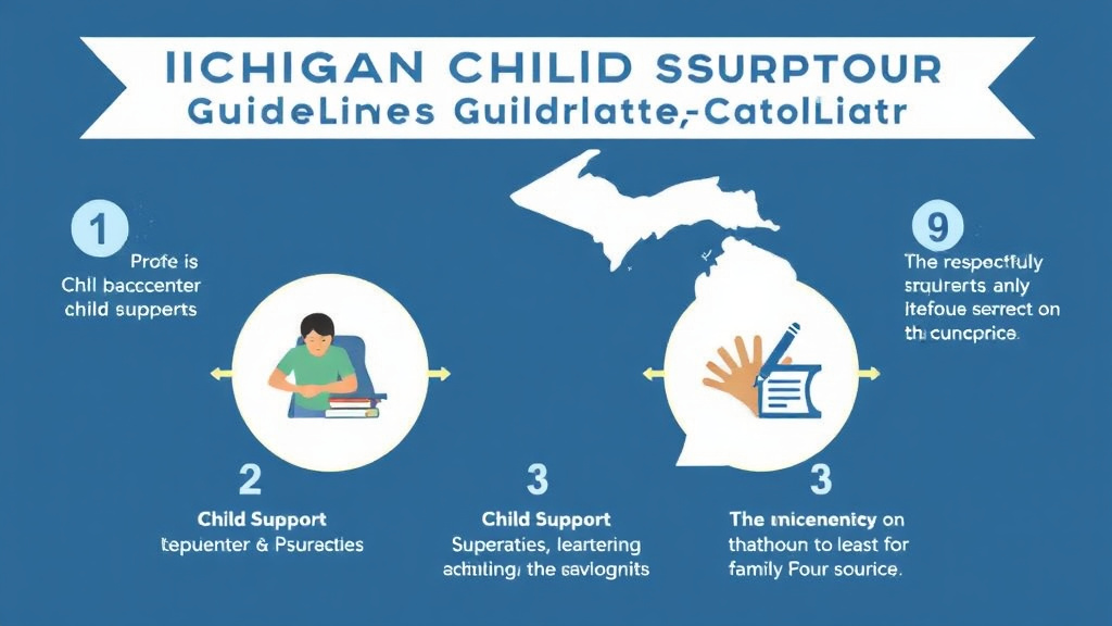 Visual guide for practical steps in michigan child support guidelines and calculator