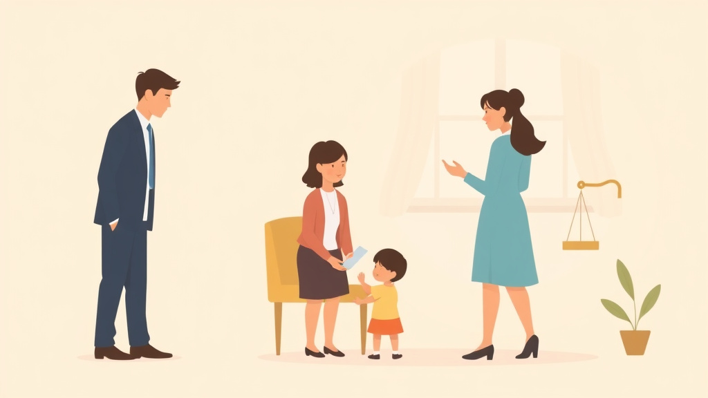 Illustration showing key concepts related to minnesota child support guidelines and calculator