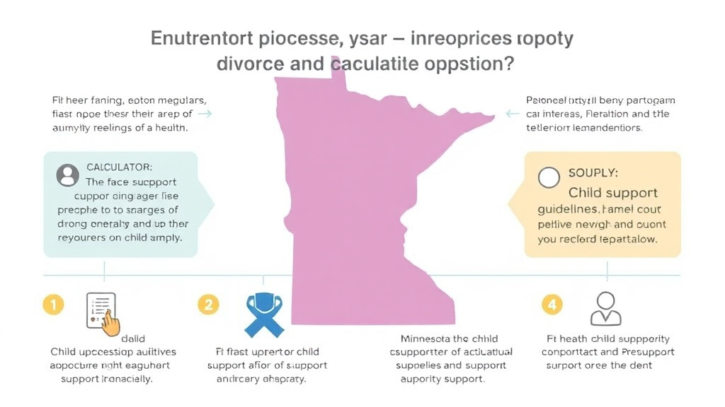 Visual guide for practical steps in minnesota child support guidelines and calculator