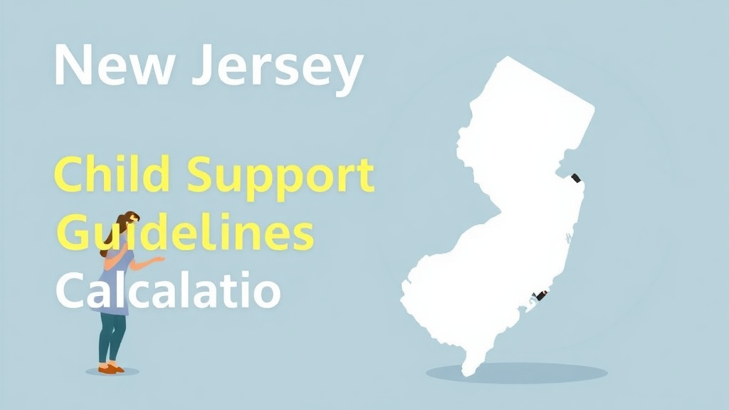Illustration showing key concepts related to new jersey child support guidelines and calculator