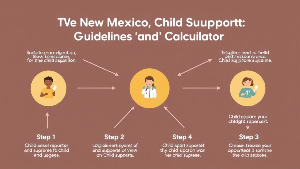Visual guide for practical steps in new mexico child support guidelines and calculator