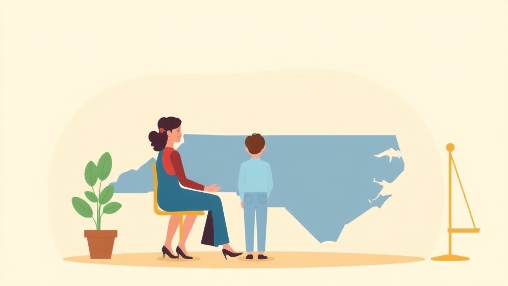 Illustration showing key concepts related to north carolina child support guidelines and calculator