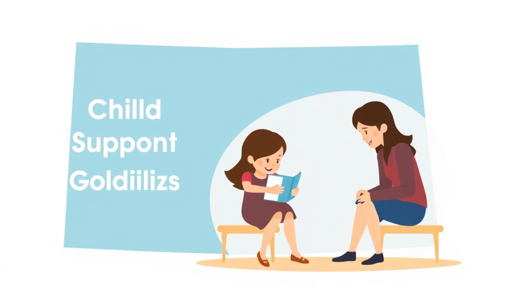 Illustration showing key concepts related to north dakota child support guidelines and calculator