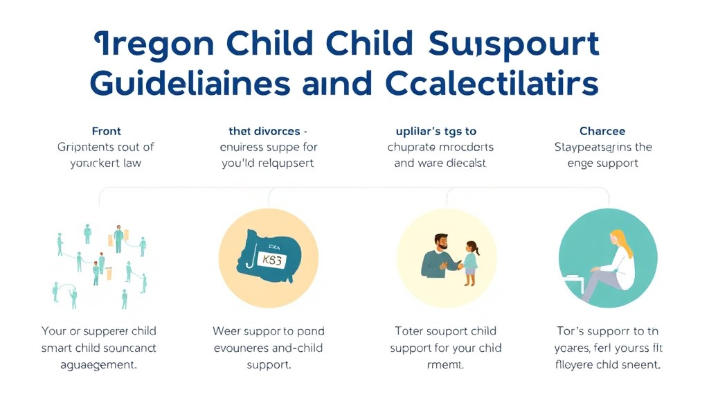 Visual guide for practical steps in oregon child support guidelines and calculator