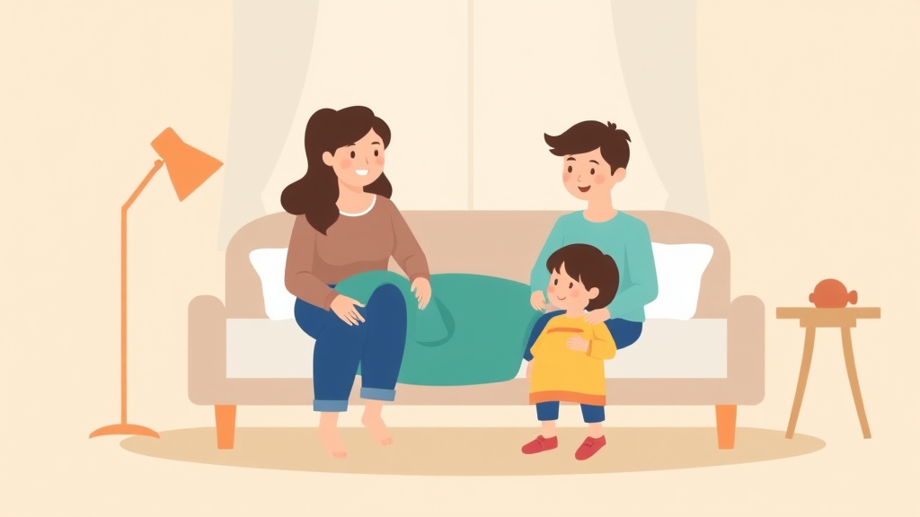 Illustration showing key concepts related to overnight visits for young children: age-appropriate guidelines