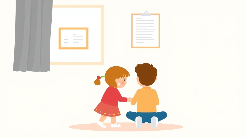 Illustration showing key concepts related to parenting plan for toddlers: sample schedules