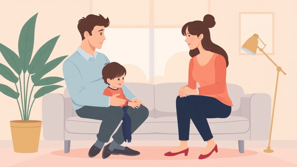 Illustration showing key concepts related to long-distance parenting plan: maintaining connection