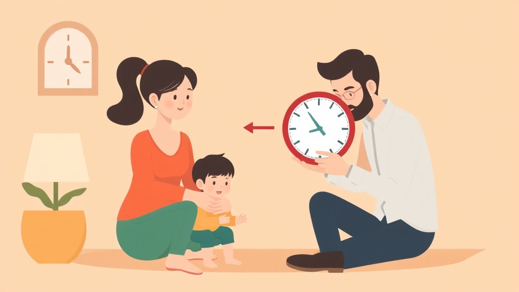 Illustration showing key concepts related to parenting time calculator: how percentage is determined