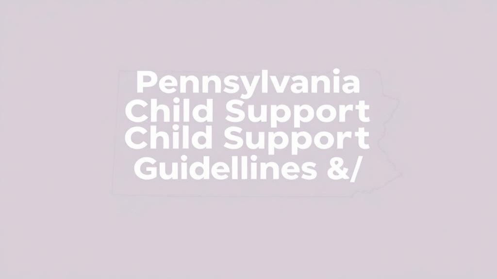 Visual guide for practical steps in pennsylvania child support guidelines and calculator