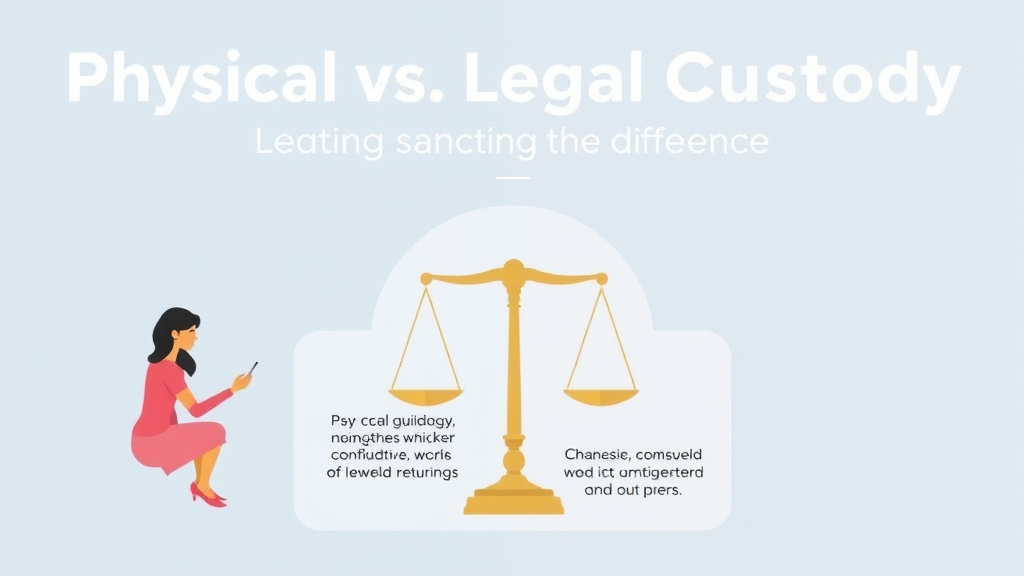 Visual guide for practical steps in physical vs legal custody: understanding the difference