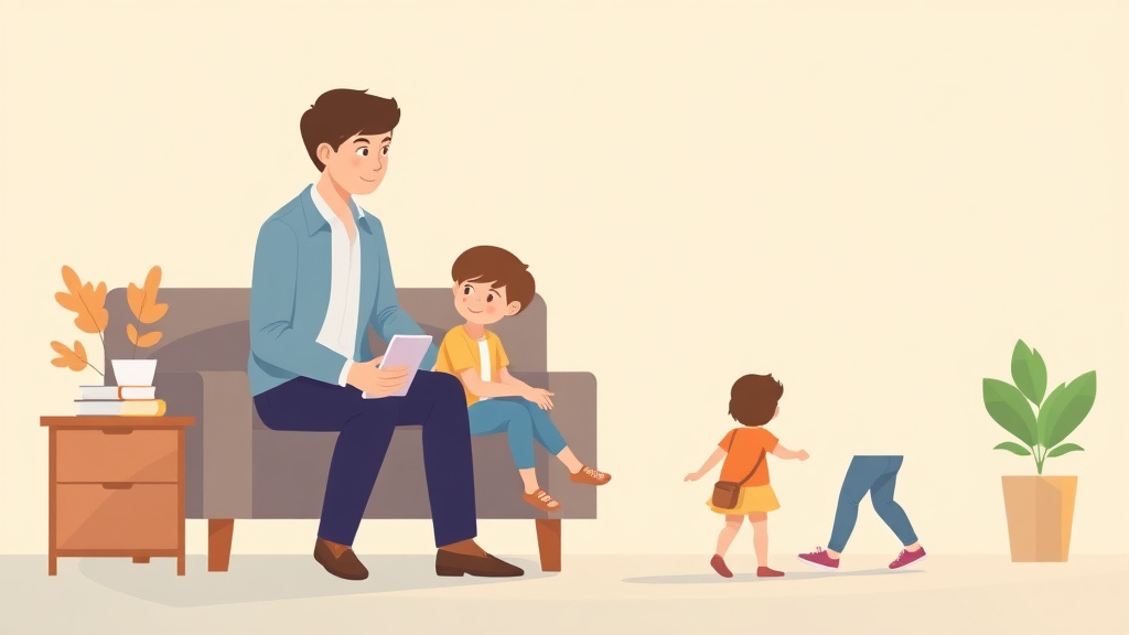 Illustration showing key concepts related to relocating with children after divorce: legal requirements