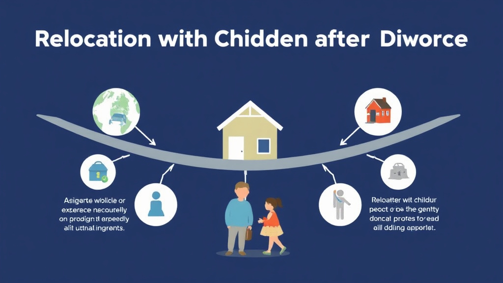 Visual guide for practical steps in relocating with children after divorce: legal requirements