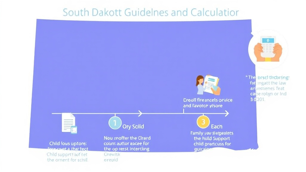 Visual guide for practical steps in south dakota child support guidelines and calculator