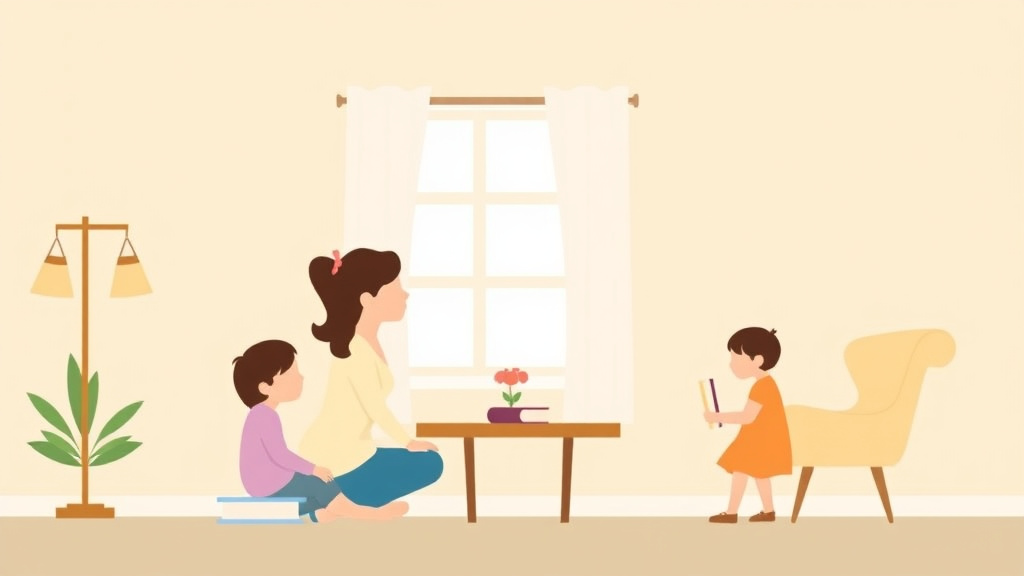 Illustration showing key concepts related to temporary custody orders: what to expect while divorce is pending